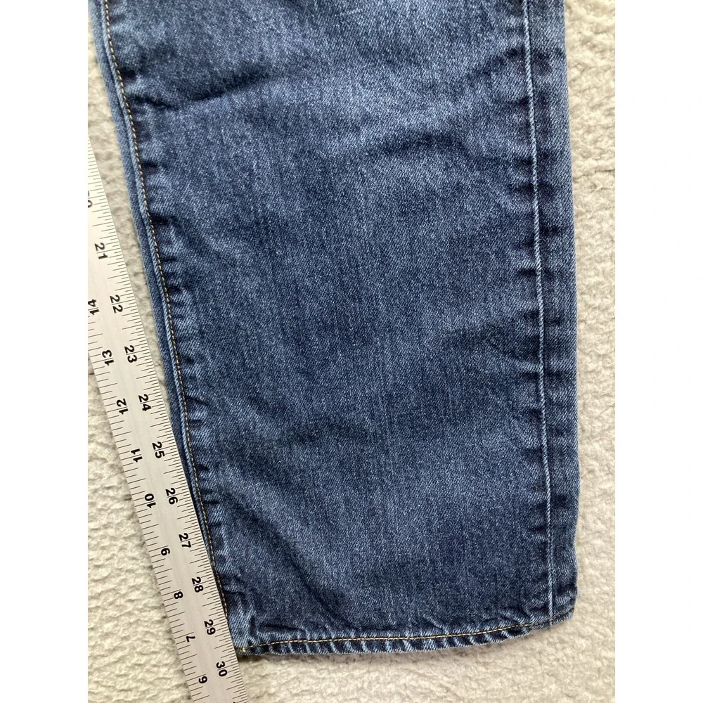 J Crew Jeans Mens 33x32‎ (32x30) Blue The Bleecker Straight Medium Wash Denim